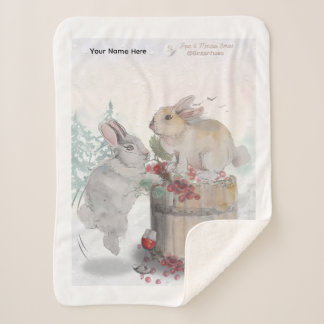 "Pipa & Marlow" Boganhues print Sherpa Deken