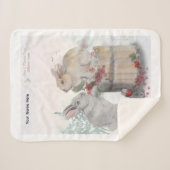 "Pipa & Marlow" Boganhues print Sherpa Deken (Voorkant (horizontaal))