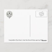 Pipe-Band Post-kaart Briefkaart (Achterkant)