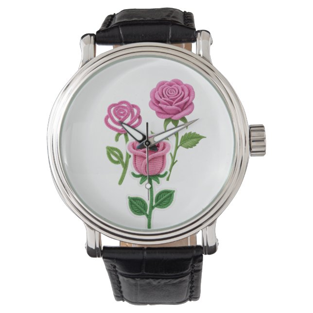 Pipe Cleaner Flower Horloge (Voorkant)