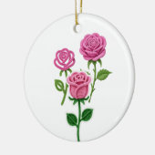 Pipe Cleaner Flower Keramisch Ornament (Links)