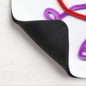 Pipe Cleaner man en hart Muismat (Hoek)