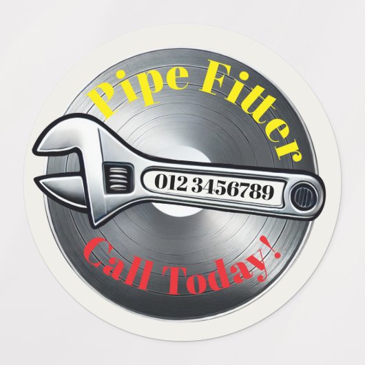 Pipe Fitter Sticker – Zakelijke Advertentie (Design 1)