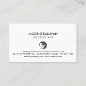 Pipe Layer Plumber Plumbing Visitekaartje (Achterkant)