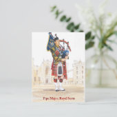 Pipe Major, Royal Scots Briefkaart (Staand voorkant)