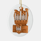 Pipe Organ, Church Organ Graphic Brown Keramisch Ornament (Rechts)
