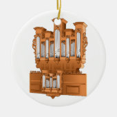 Pipe Organ, Church Organ Graphic Brown Keramisch Ornament (Voorkant)