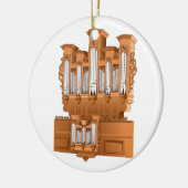 Pipe Organ, Church Organ Graphic Brown Keramisch Ornament (Links)