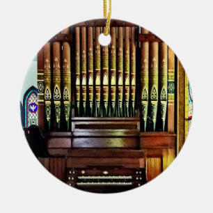 Pipe Organ in de kerk Keramisch Ornament