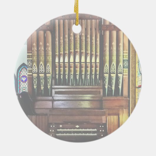 Pipe Organ in de kerk Keramisch Ornament (Achterkant)
