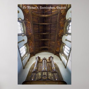 Pipe organ in Framlingham Church, Verenigd Koninkr Poster