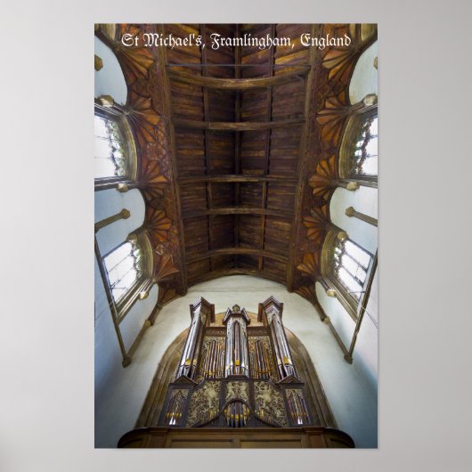 Pipe organ in Framlingham Church, Verenigd Koninkr Poster (Voorkant)