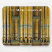 Pipe Organ mousepad - Birmingham Town Hall Muismat (Voorkant)