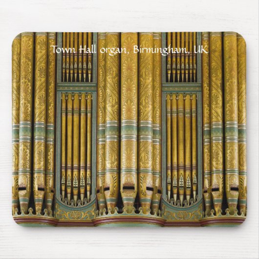 Pipe Organ mousepad - Birmingham Town Hall Muismat (Voorkant)