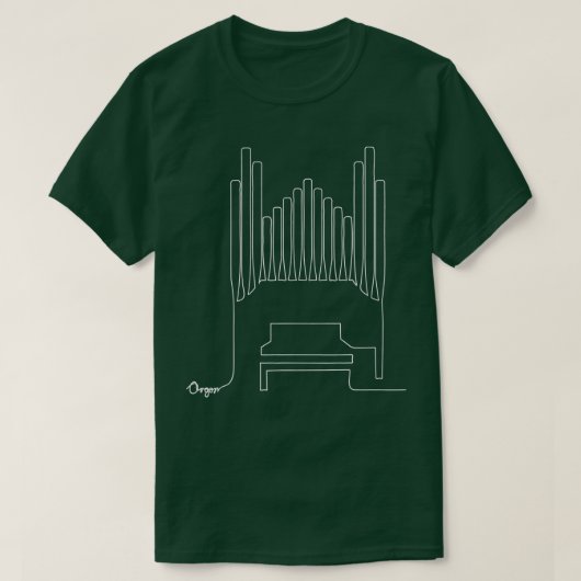 Pipe Organ Player Minimalist Church Organ Player T-shirt (Design voorkant)