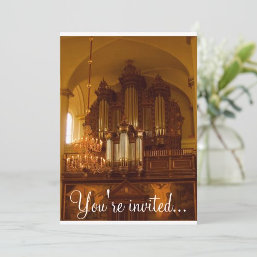 Pipe Organ-uitnodiging Kaart (Staand voorkant)