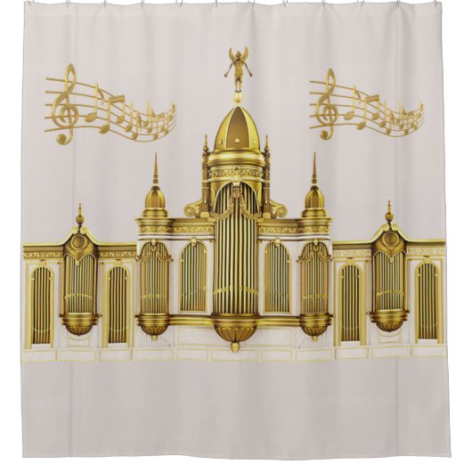 Pipe Orgel Muziek Masterpiece Douchegordijn (Voorkant)