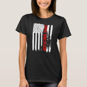 Pipe Smoker TShirt Old School Tobacco USA Flag Gif