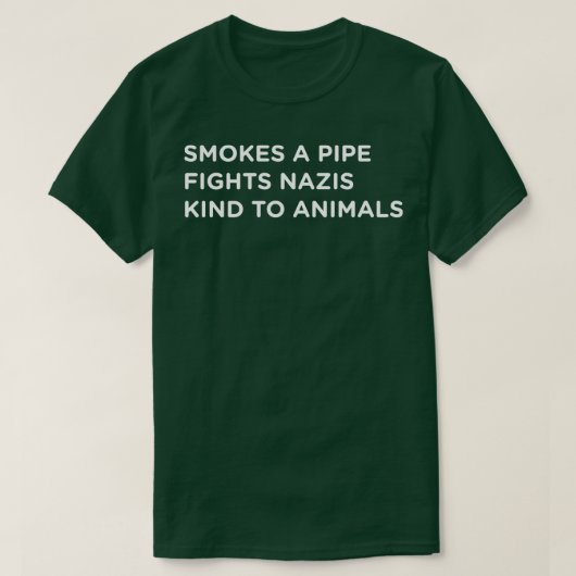 Pipe Smoker Who design no 1 voor donkere shirten T-shirt (Design voorkant)