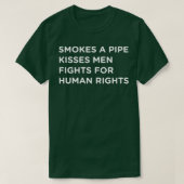Pipe Smoker Who design no 2 voor donkere shirten T-shirt (Design voorkant)