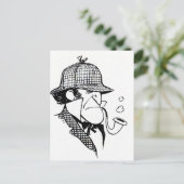 Pipe Smoking Detective Briefkaart (Staand voorkant)