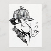 Pipe Smoking Detective Briefkaart (Voorkant)