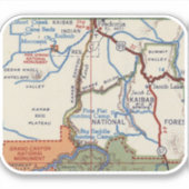 Pipe Springs National Monument  kaart Sticker (Voorkant)