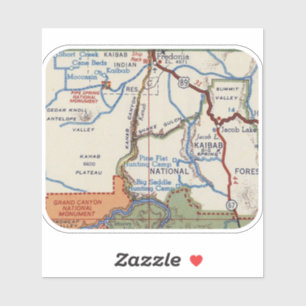 Pipe Springs National Monument  kaart Sticker