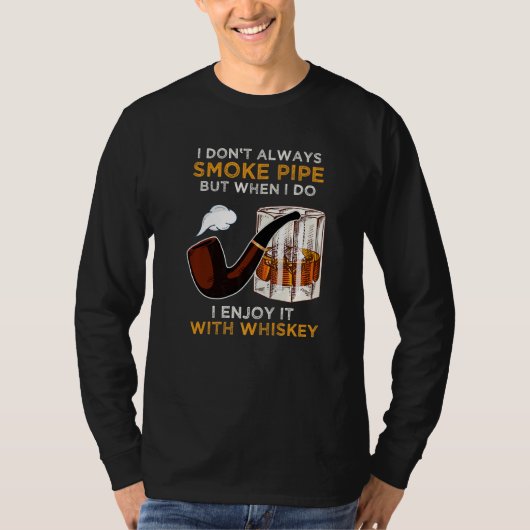 Pipe Tobacco Gezegde voor whiskey kenners en p T-shirt (Voorkant)