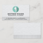 Pipe Wrench Logo | Loodgietersdiensten Visitekaartje (Voorkant / Achterkant)