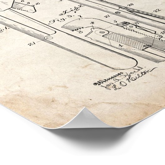 Pipe-wright Patent - Old look Poster (Hoek)