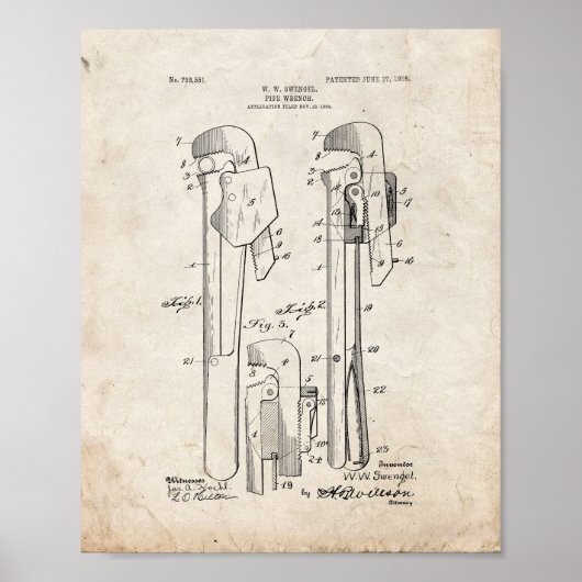 Pipe-wright Patent - Old look Poster (Voorkant)