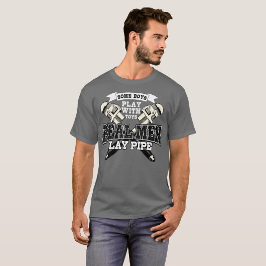 Pipefitter Funny Plumber - Mannen Lay T-shirt (Voorkant volledig)