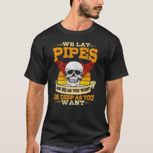 Pipefitter geeft grappige stekker Afbeelding op de T-shirt