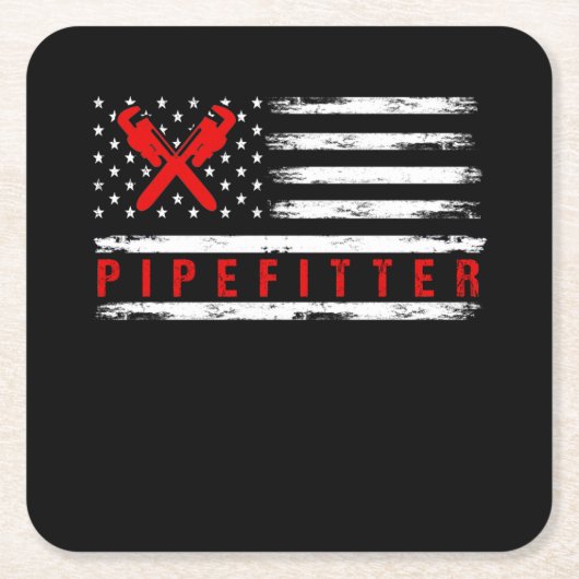 Pipefitter Gifts Funny Plumber Kartonnen Onderzetters (Voorkant)