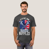 Pipefitter Steamfitter Gift Plumber USA American T-shirt (Voorkant volledig)