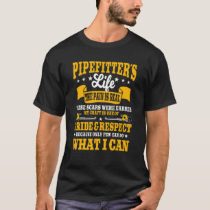Pipefitter Steamfitter Tradesman Plumber Pipefitte T-shirt