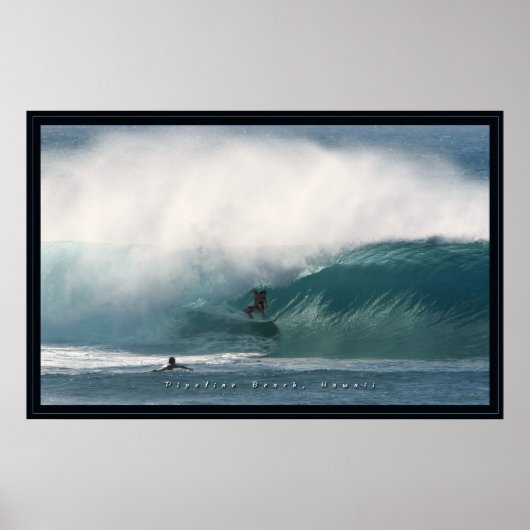 Pipeline Beach Surfer Poster (Voorkant)