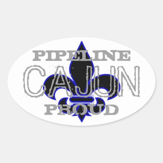 Pipeline Cajun Ovale Sticker (Voorkant)