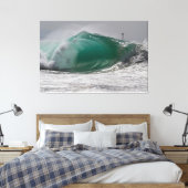 Pipeline WEDGE, Newport Beach 🌊 Canvas Afdruk (Insitu (Slaapkamer))