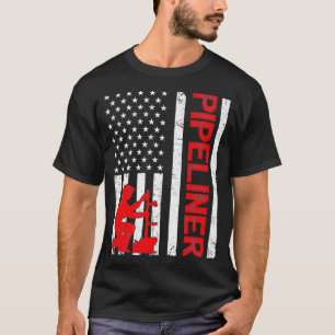Pipeliner  Amerikaanse vlagpijpleiding lasser Pr T-shirt