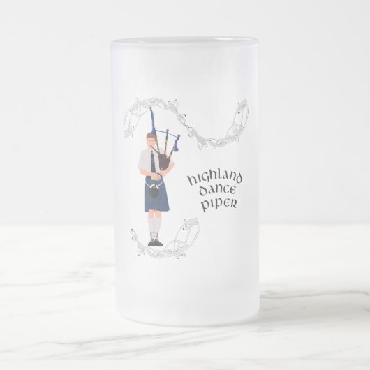 PIPER Blauwe ruit Matglas Bierpul (Center)