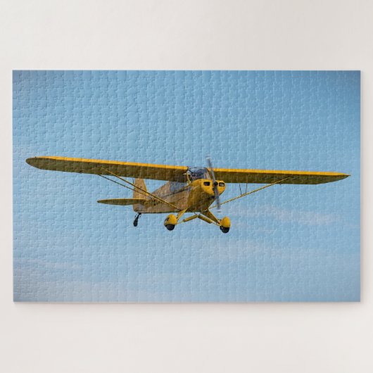Piper Cub – Classic Light Vliegtuig met propeller Legpuzzel (Horizontaal)