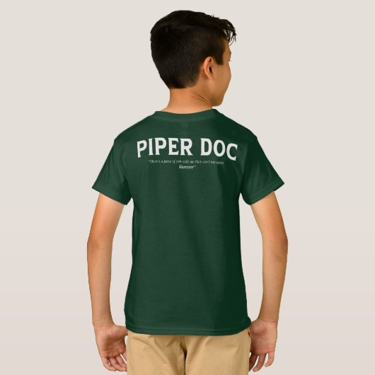 Piper Doc - Kinder T-shirt (Achterkant volledig)