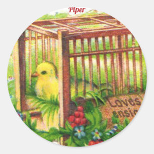 PIPER ~ EENVOUDIGERE CHICK ~ Sweet Cute  Art Ronde Sticker