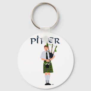 PIPER Groen Schotlandse ruit Sleutelhanger