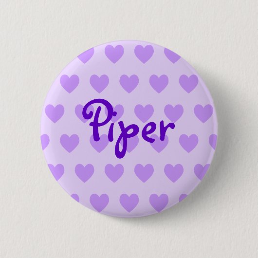 Piper in Paars Ronde Button 5,7 Cm (Voorkant)