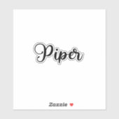 Piper Name - handgeschreven kalligrafie Sticker (Vel)