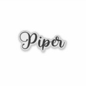 Piper Name - handgeschreven kalligrafie Sticker (Voorkant)