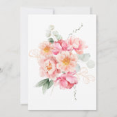 Piper Peony Bloemen Baby shower Kaart (Achterkant)